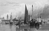 Painting of the City of Liverpool that the plate image was copied from.